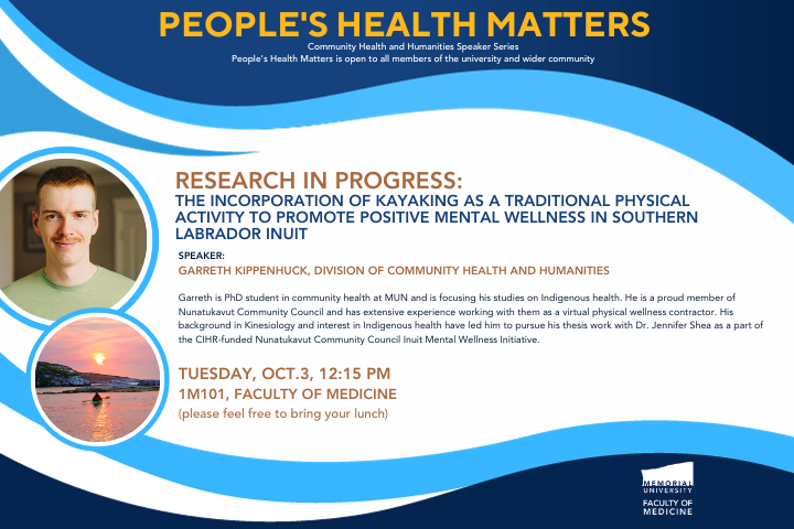 Graphic for Peoples Health Matters poster for October 3, 2023 – Garreth Kippenhuck